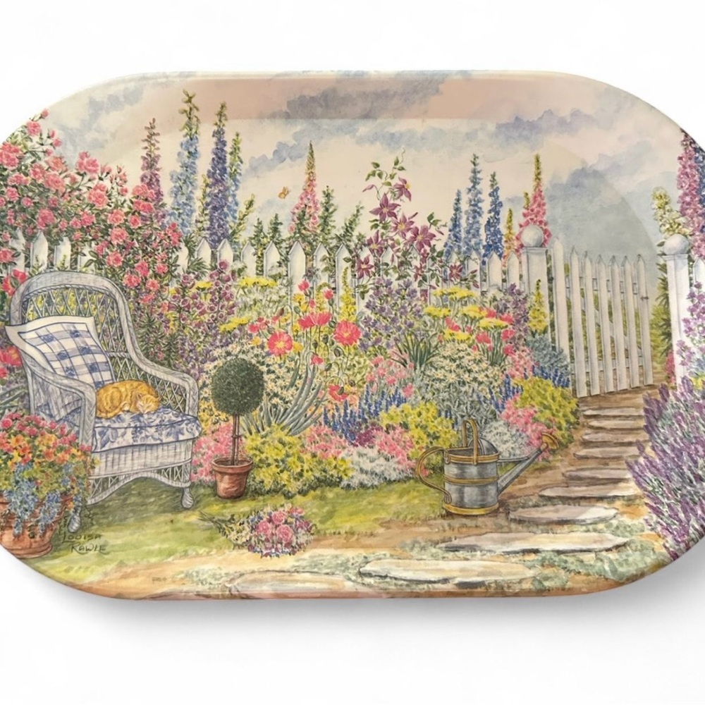 1980s Oval vintage serving tray/platter